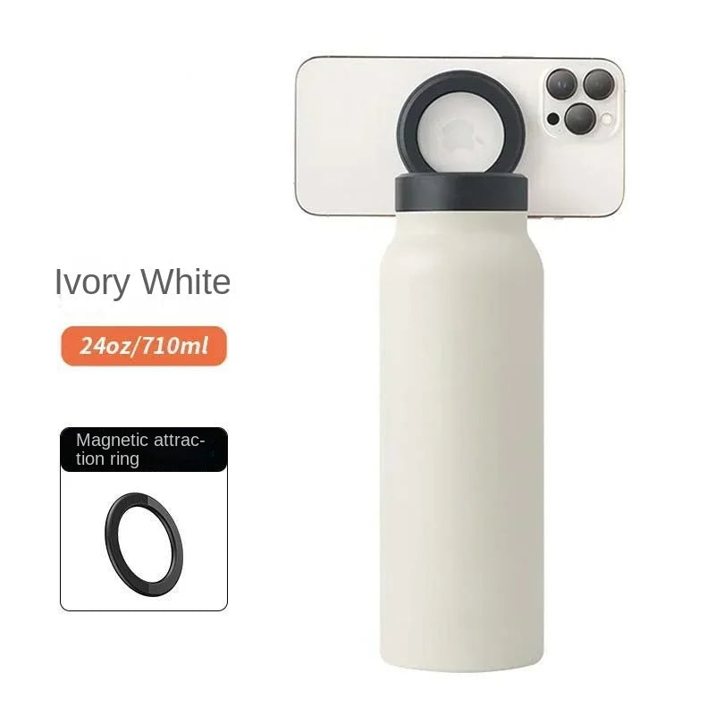Borraccia termica in acciaio inossidabile da 720 ml con supporto magnetico per telefono MagSafe