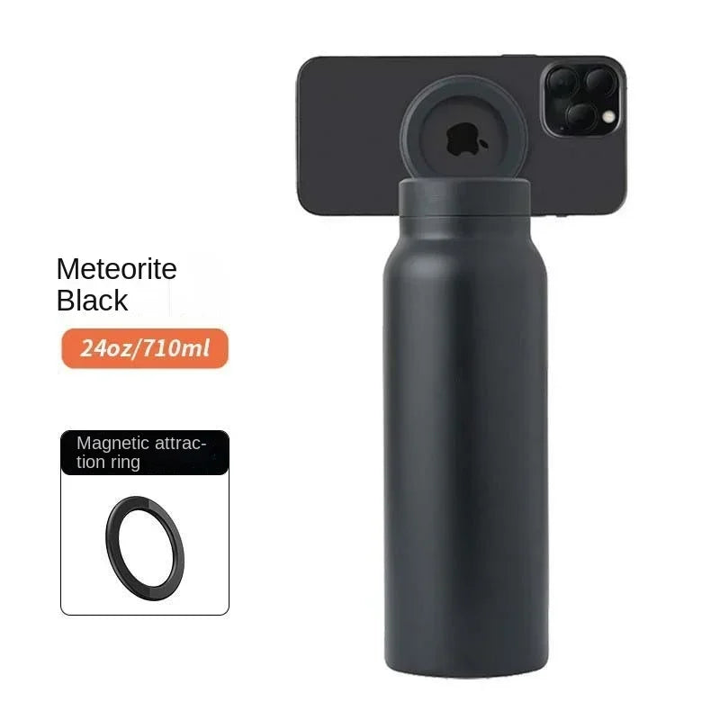 Borraccia termica in acciaio inossidabile da 720 ml con supporto magnetico per telefono MagSafe